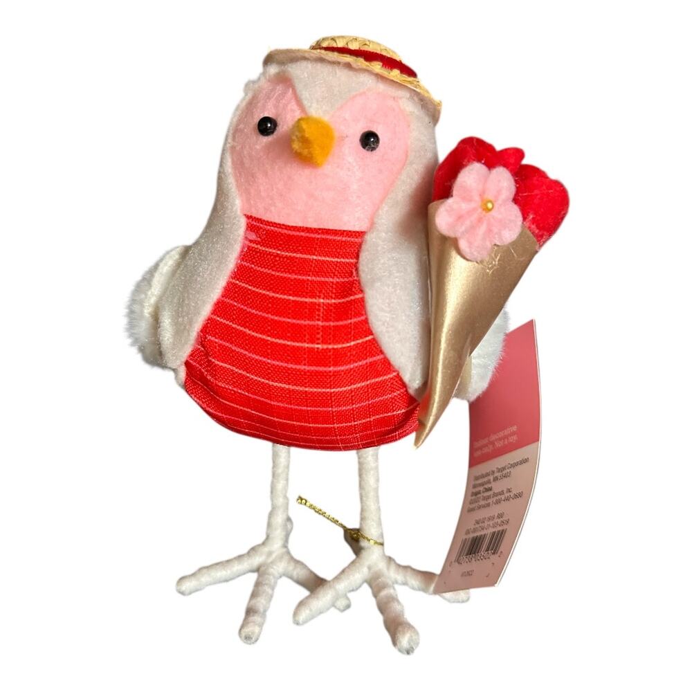 Target Valentine's Day Tiered Tray Bird With Hat Decor